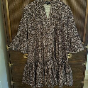 Nordstrom Rack Leopard Print Ruffle Dress